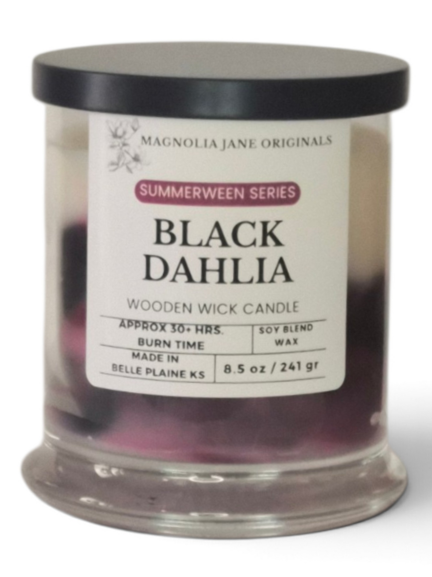 Black Dahlia - Wooden Wick Candle