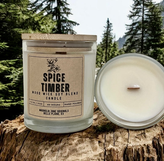 SPICED TIMBLER WOOD WICK CANDLE