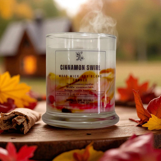 Cinnamon Swirl Wood Wick Candle