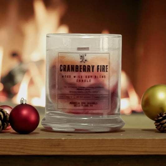 CRANBERRY FIRE - WOOD WICK CANDLE