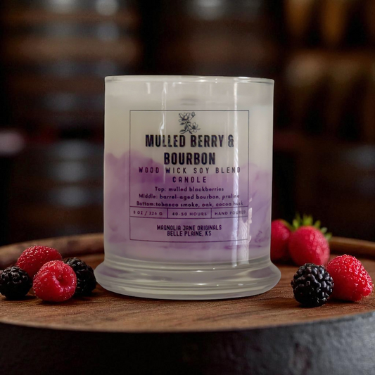Mulled Berry & Bourbon Wood Wick Candle