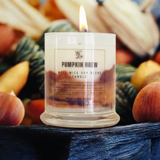 Pumpkin Brew Wood Wick Candle